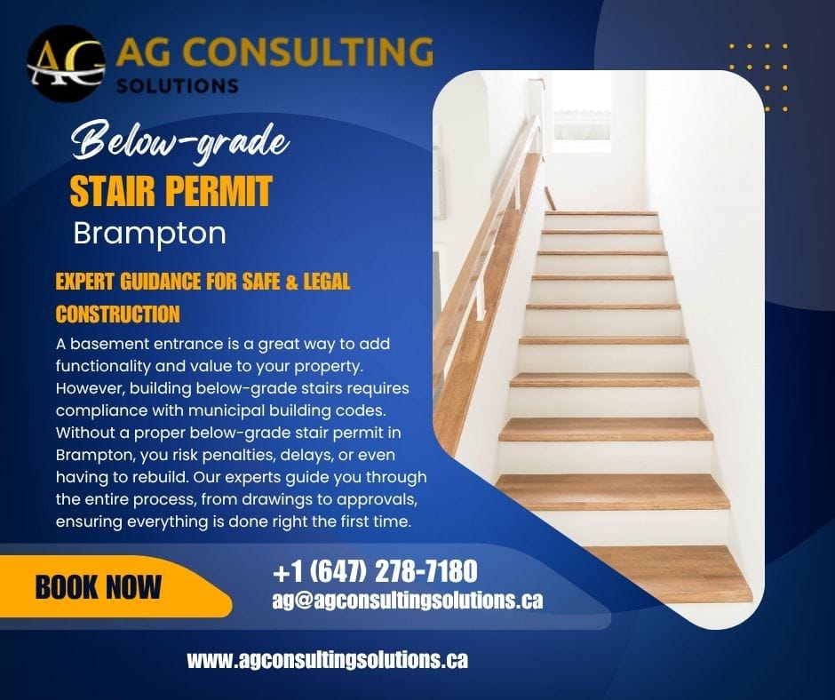 Below-grade stair permit Brampton