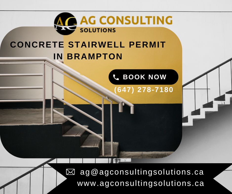 Concrete stairwell permit in Brampton